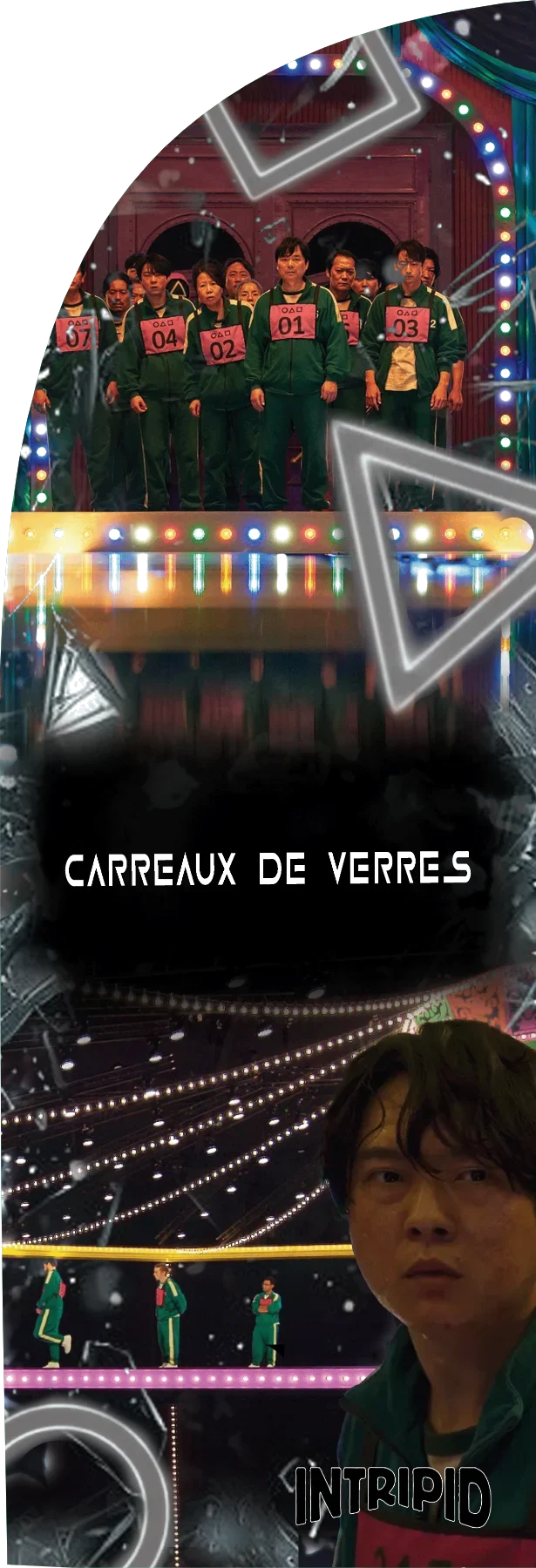 Drapeau flamme — Carreaux de verre